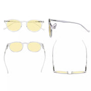 eyekeeper.com 5 Pack Oval Round Blue Light Blocking Reading Glasses TM071 Eyeglasses