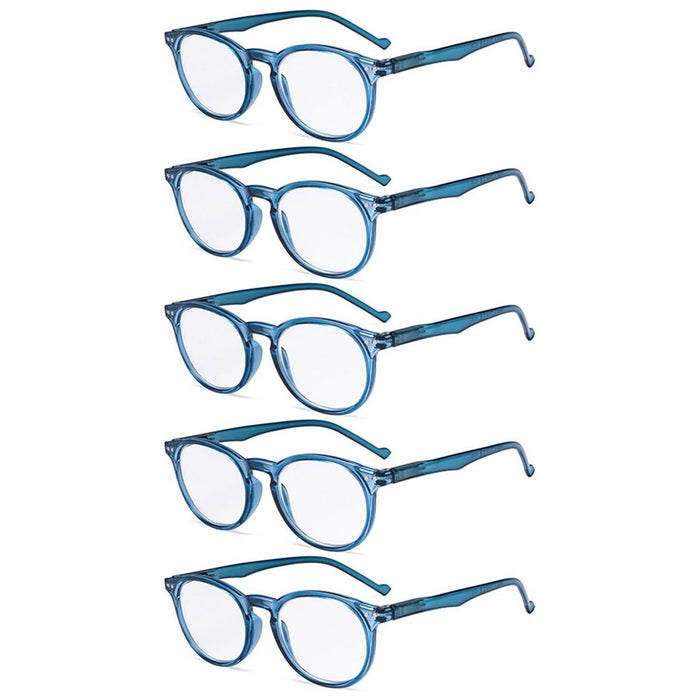 Eyekeeper - 5 Pack Oval Reading Glasses Include Sunglasses R071