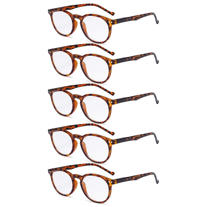 Eyekeeper - 5 Pack Oval Reading Glasses Include Sunglasses R071