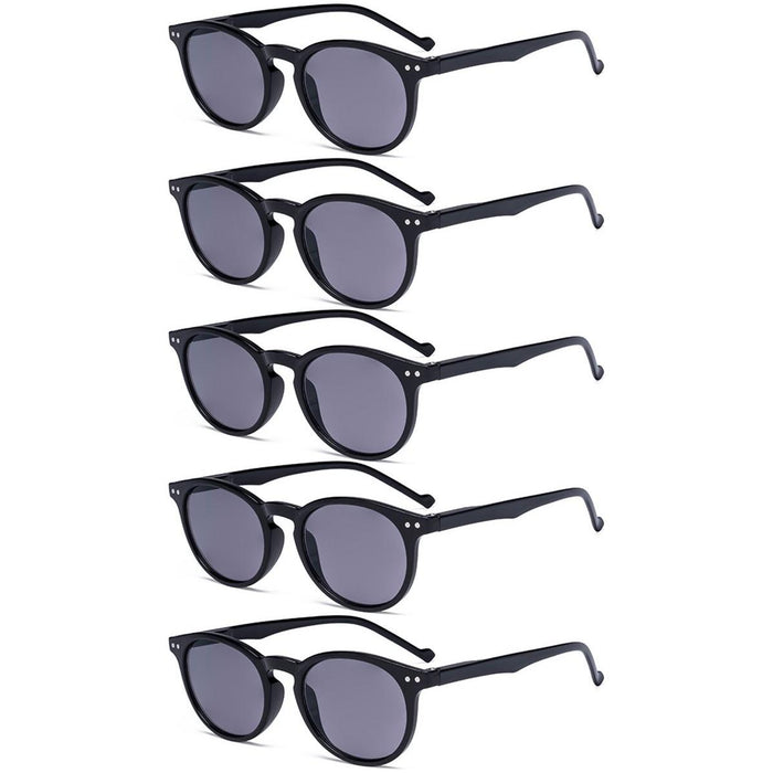 Eyekeeper - 5 Pack Oval Reading Glasses Include Sunglasses R071