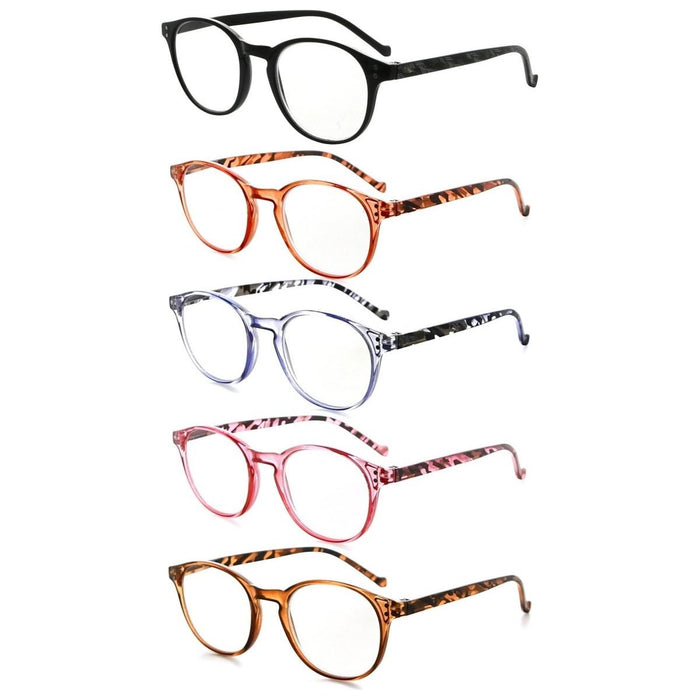 Eyekeeper.Com - 5 Pack Oval Round Reading Glasses R9115B