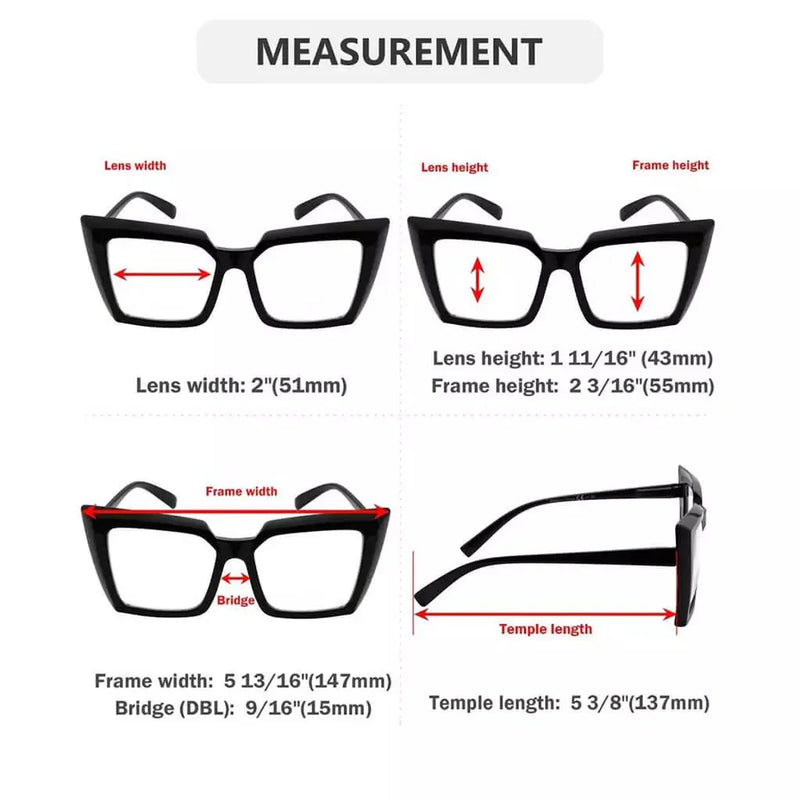 eyekeeper.com 5 Pack Oversized Reading Glasses Chic Readers R2141 Eyeglasses