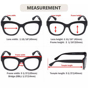 eyekeeper.com 5 Pack Oversized Retro Reading Glasses Classic Square Readers FH1555 Eyeglasses