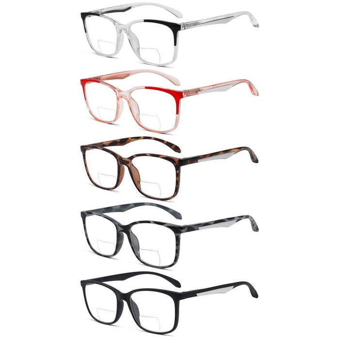 Eyekeeper - 5 Pack Fashionable Bifocal Reading Glasses Br9113