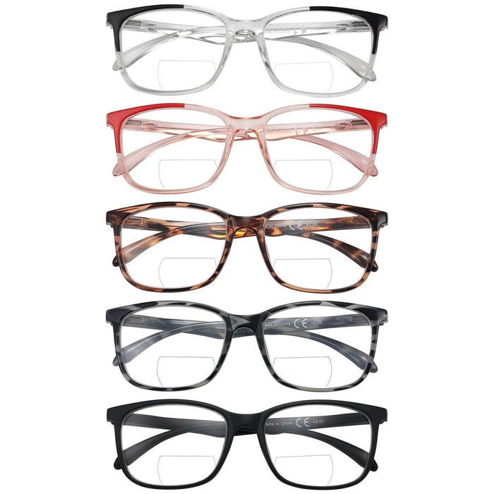 Eyekeeper - 5 Pack Fashionable Bifocal Reading Glasses Br9113