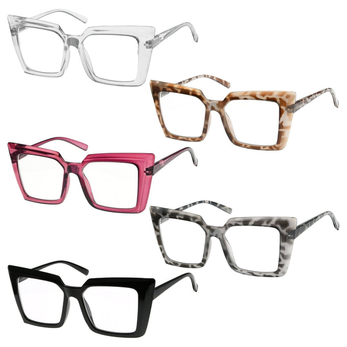 Eyekeeper - 5 Pack Oversized Chic Reading Glasses R2141