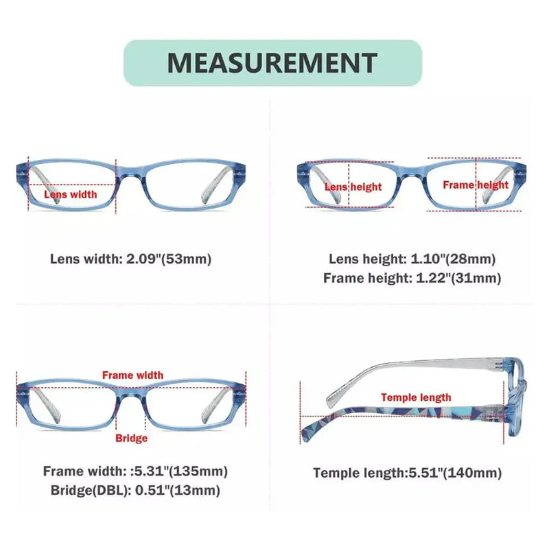 eyekeeper.com 5 Pack Patterned Temples Metalless Screwless Reading Glasses NRT1803 Eyeglasses
