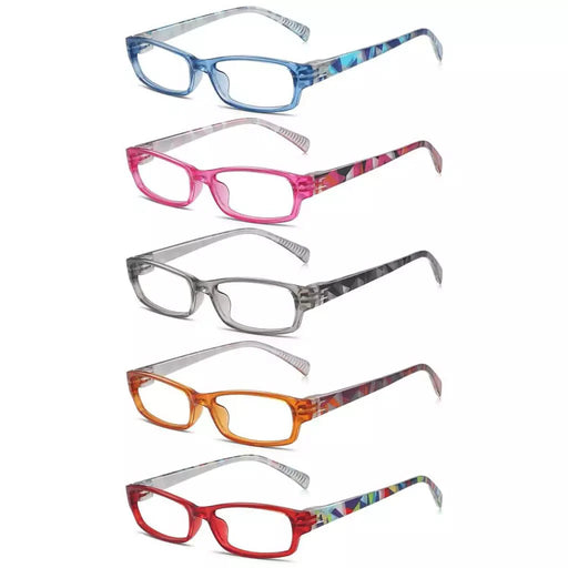 eyekeeper.com 5 Pack Patterned Temples Metalless Screwless Reading Glasses NRT1803 Eyeglasses