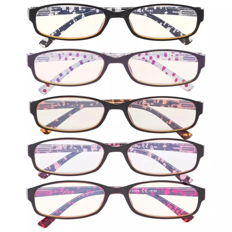 eyekeeper.com 5 Pack Polka Dots Blue Light Filter Reading Glasses CG908P Eyeglasses