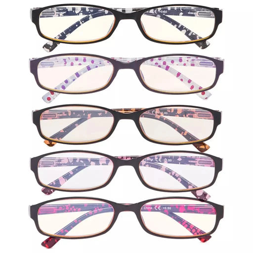 eyekeeper.com 5 Pack Polka Dots Blue Light Filter Reading Glasses CG908P Eyeglasses