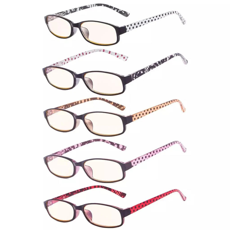 eyekeeper.com 5 Pack Polka Dots Blue Light Filter Reading Glasses CG908P Eyeglasses