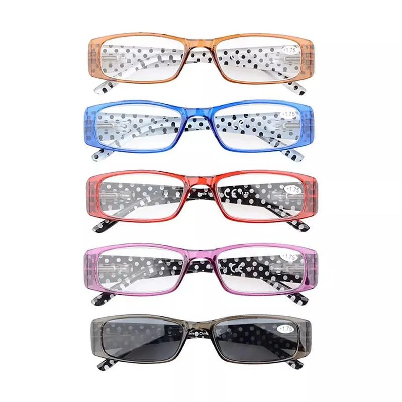 eyekeeper.com 5 Pack Polka Dots Reading Glasses R040P Eyeglasses