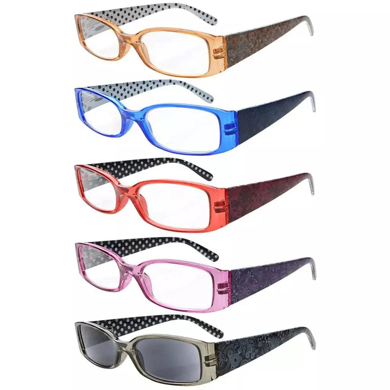 eyekeeper.com 5 Pack Polka Dots Reading Glasses R040P Eyeglasses