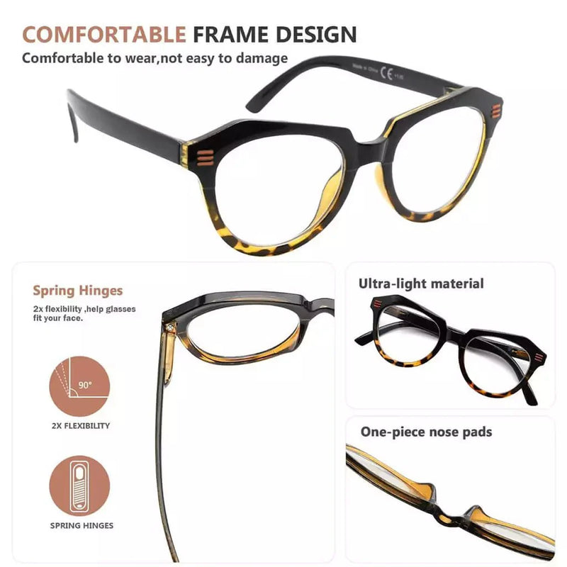 eyekeeper.com 5 Pack Polygon Reading Glasses Chic Eyeglasses R2110 Eyeglasses