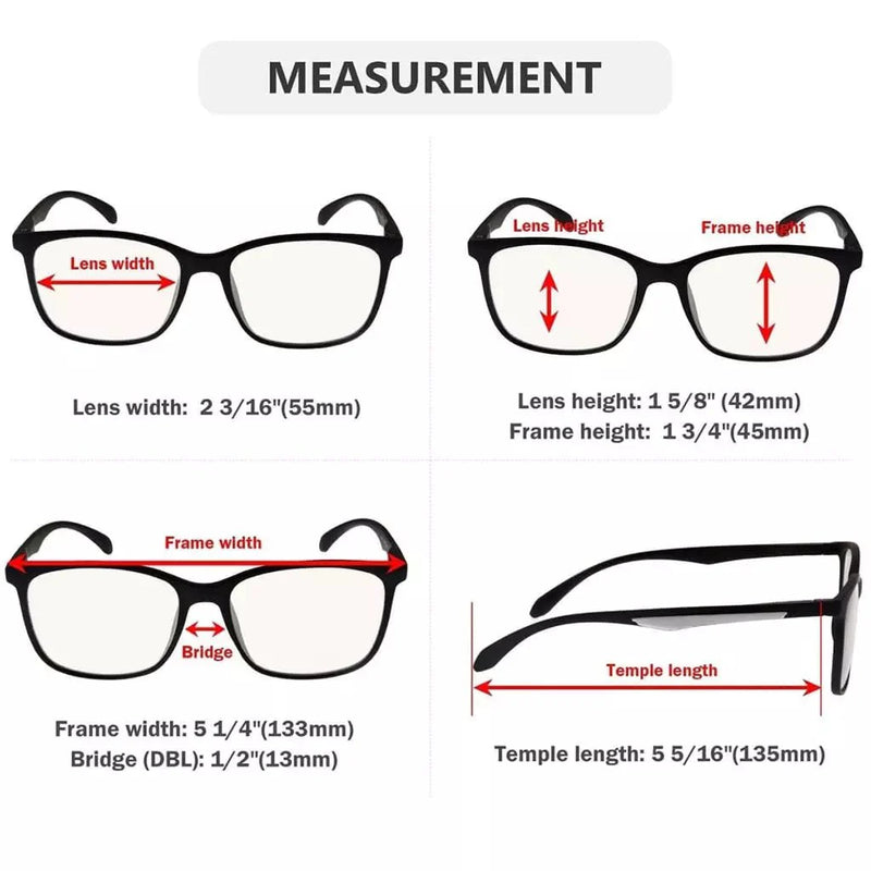 eyekeeper.com 5 Pack Progressive Multifocus Reading Glasses MTR9113 Eyeglasses