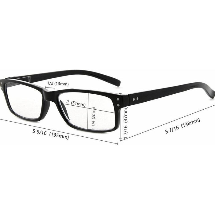 Eyekeeper - 5 Pack Reading Glasses Retro Readers Men Women R032-A