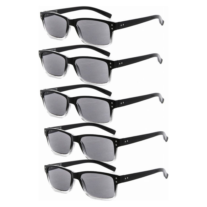 Eyekeeper - 5 Pack Reading Glasses Retro Readers Men Women R032-A