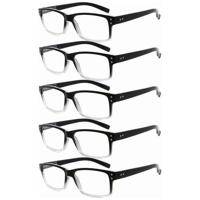 Eyekeeper - 5 Pack Reading Glasses Retro Readers Men Women R032-A