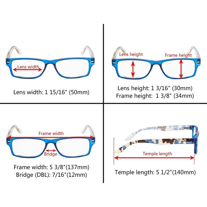 Eyekeeper - 5 Pack Reading Glasses R066C