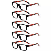 eyekeeper.com 5 Pack Reading Glasses Retro Rectangle Readers R032-A Eyeglasses