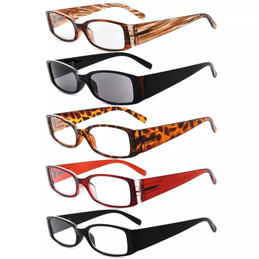 eyekeeper.com 5 Pack Reading Glasses with Different Pattern Arm R040 Eyeglasses