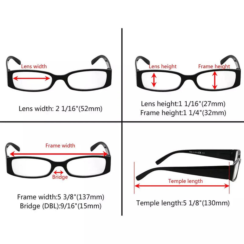 eyekeeper.com 5 Pack Reading Glasses with Different Pattern Arm R040 Eyeglasses