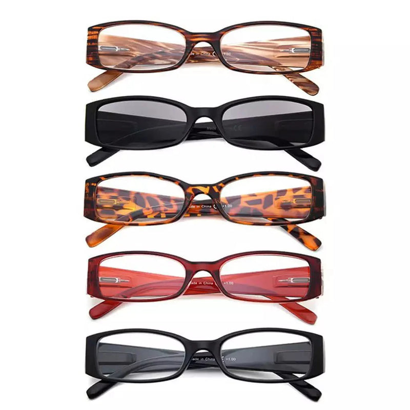 eyekeeper.com 5 Pack Reading Glasses with Different Pattern Arm R040 Eyeglasses