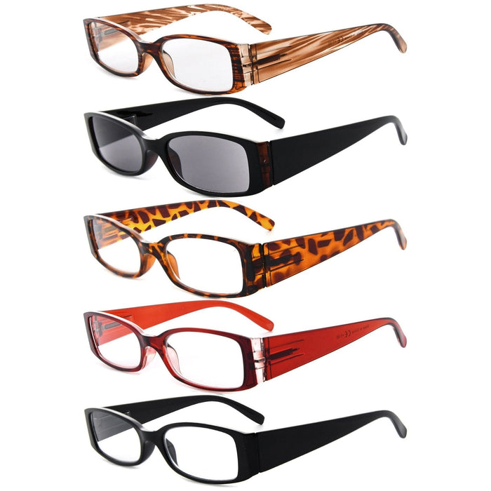 Eyekeeper - 5 Pack Reading Glasses With Different Pattern Arm R040