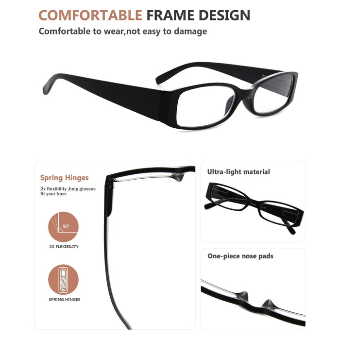 Eyekeeper - 5 Pack Reading Glasses With Different Pattern Arm R040