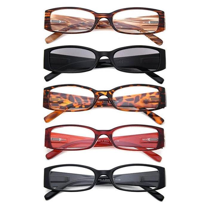 Eyekeeper - 5 Pack Reading Glasses With Different Pattern Arm R040