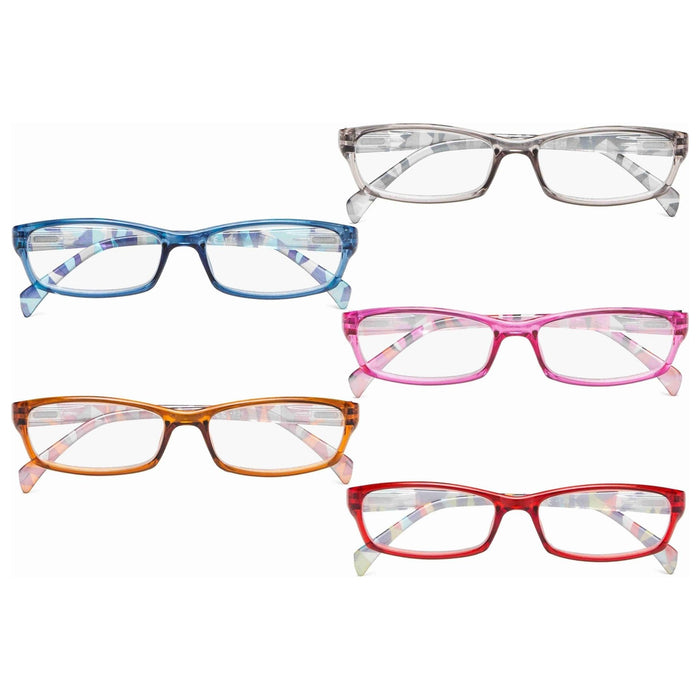 Eyekeeper - 5 Pack Stylish Reading Glasses Chic Readers Rt1803-A