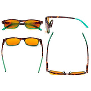 eyekeeper.com 5 Pack Rectangle Blue Light Blocking Readers DS111D Eyeglasses