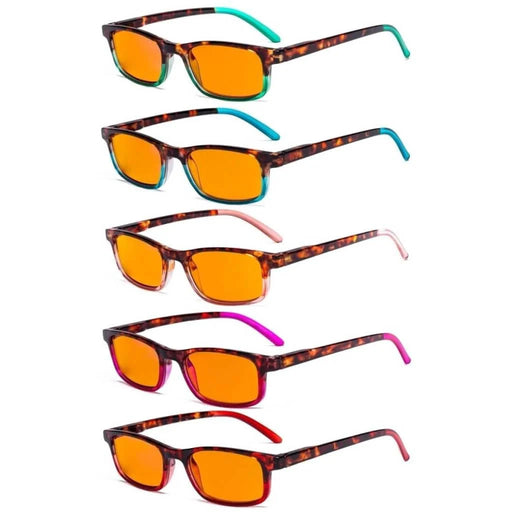 eyekeeper.com 5 Pack Rectangle Blue Light Blocking Readers DS111D Eyeglasses