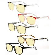 eyekeeper.com 5 Pack Rectangle Blue Light Blocking Readers TM9113 Eyeglasses