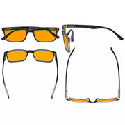 eyekeeper.com 5 Pack Rectangle Blue Light Blocking Reading Glasses DS802 Eyeglasses