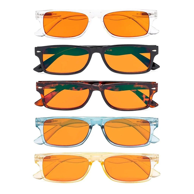 eyekeeper.com 5 Pack Rectangle Blue Light Blocking Reading Glasses DSR066 Eyeglasses