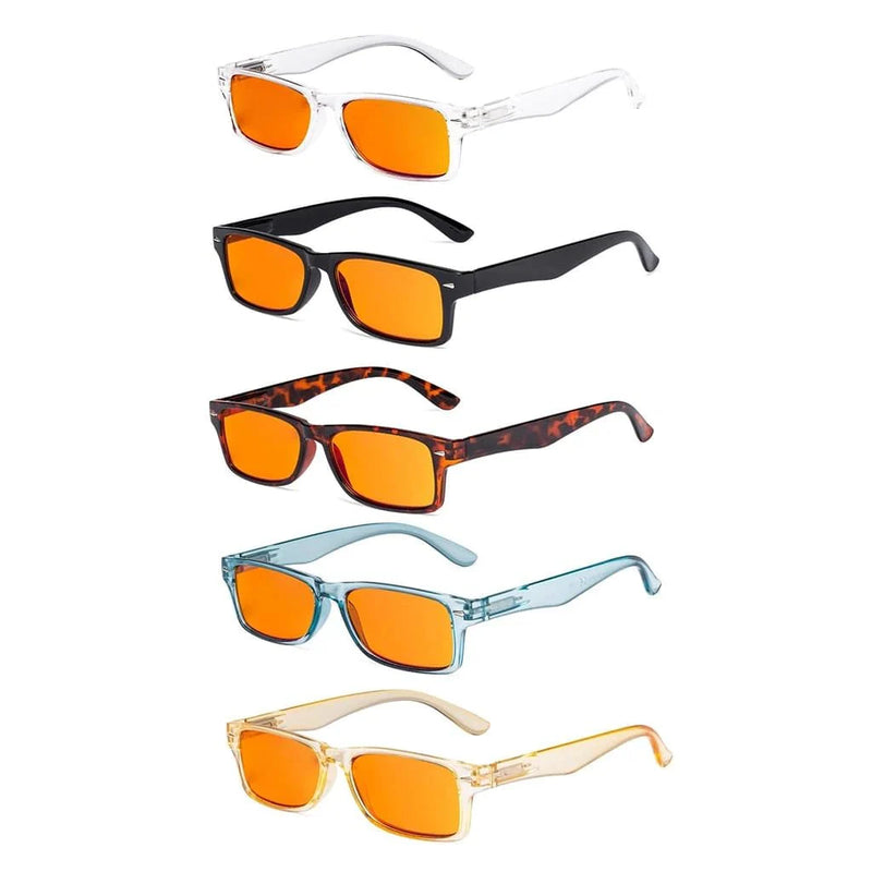 eyekeeper.com 5 Pack Rectangle Blue Light Blocking Reading Glasses DSR066 Eyeglasses