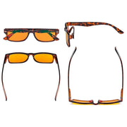 eyekeeper.com 5 Pack Rectangle Blue Light Blocking Reading Glasses DSR066 Eyeglasses