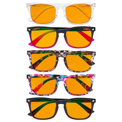 eyekeeper.com 5 Pack Rectangle Blue Light Blocking Reading Glasses DSRT1801 Eyeglasses