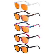 eyekeeper.com 5 Pack Rectangle Blue Light Blocking Reading Glasses DSRT1801 Eyeglasses