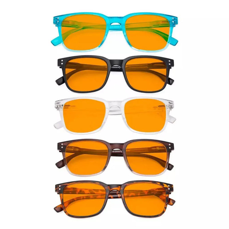 eyekeeper.com 5 Pack Rectangle Blue Light Blocking Reading Glasses DST1804 Eyeglasses