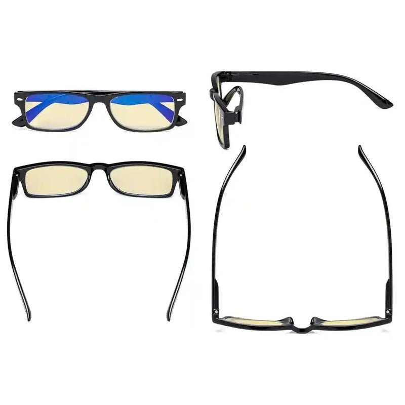 eyekeeper.com 5 Pack Rectangle Blue Light Blocking Reading Glasses TM066 Eyeglasses