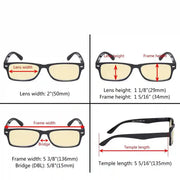 eyekeeper.com 5 Pack Rectangle Blue Light Blocking Reading Glasses TM066 Eyeglasses