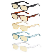 eyekeeper.com 5 Pack Rectangle Blue Light Blocking Reading Glasses TM066 Eyeglasses