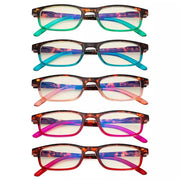 eyekeeper.com 5 Pack Rectangle Blue Light Filter Glasses CG111 Eyeglasses