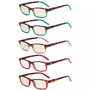 eyekeeper.com 5 Pack Rectangle Blue Light Filter Glasses CG111 Eyeglasses