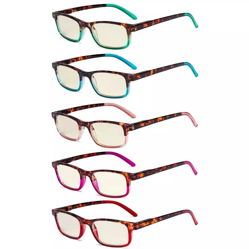 eyekeeper.com 5 Pack Rectangle Blue Light Filter Glasses CG111 Eyeglasses