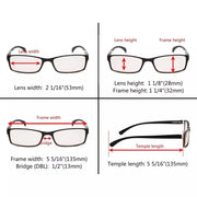 eyekeeper.com 5 Pack Rectangle Blue Light Filter Reading Glasses CG178 Eyeglasses