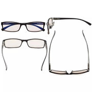 eyekeeper.com 5 Pack Rectangle Blue Light Filter Reading Glasses CG178 Eyeglasses