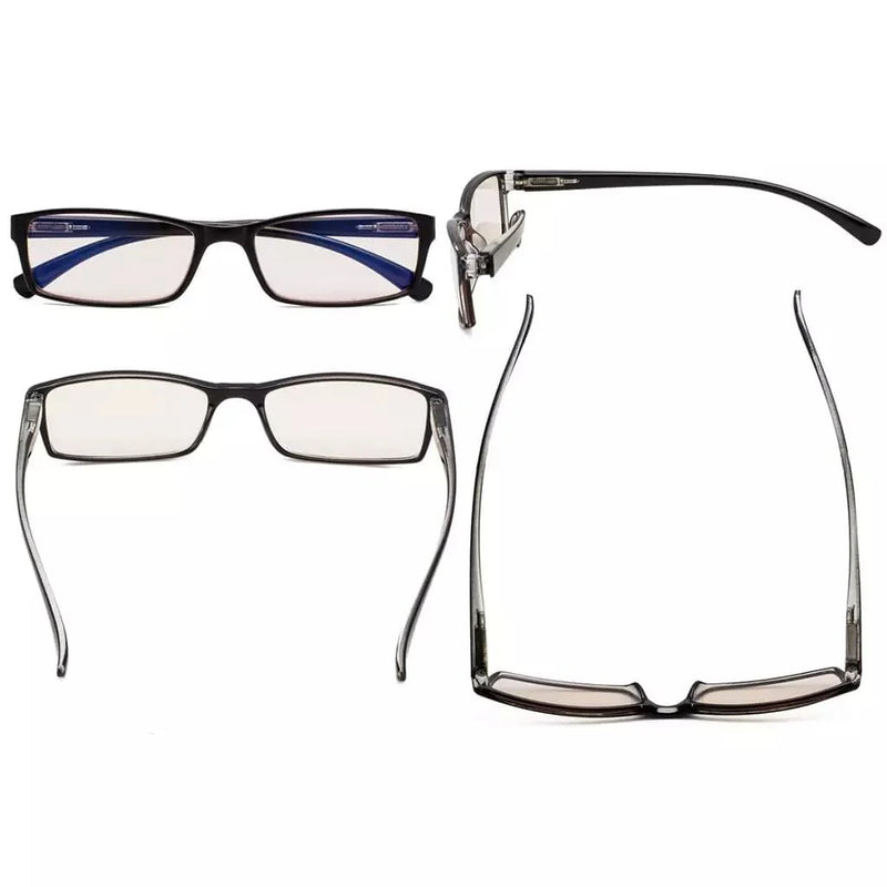 eyekeeper.com 5 Pack Rectangle Blue Light Filter Reading Glasses CG178 Eyeglasses